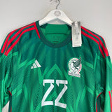 2022/23 MEXICO LOZANO #22 *BNWT* L/S HOME SHIRT (M) ADIDAS