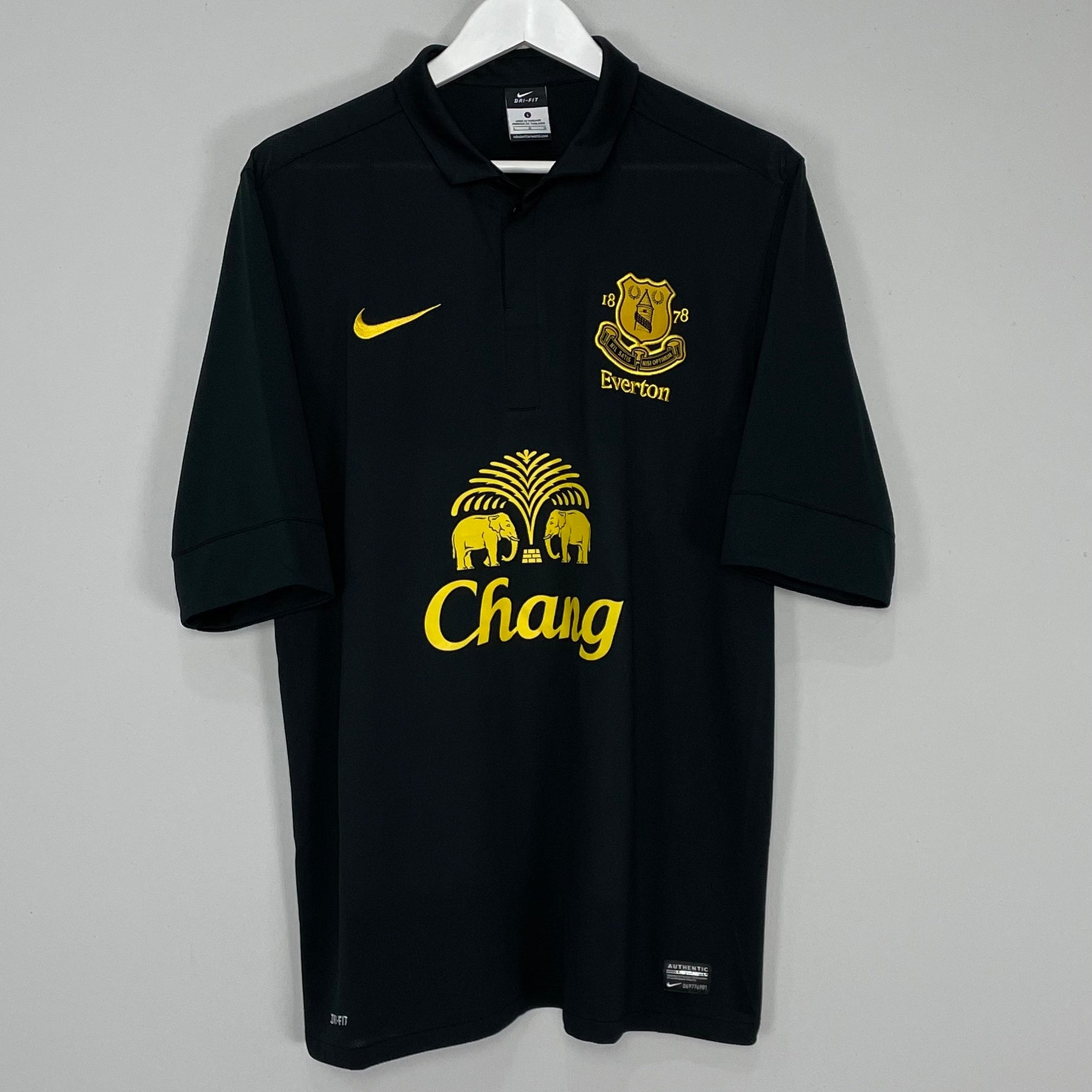 Shop 2012/13 EVERTON AWAY SHIRT (L) NIKE, classic football shirts, vintage football shirts & retro soccer jerseys at Cult Kits