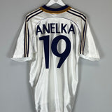 1998/00 REAL MADRID ANELKA #19 HOME SHIRT (M) ADIDAS