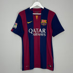 Shop 2014/15 BARCELONA MESSI #10 HOME SHIRT (M) NIKE, classic football shirts, vintage football shirts & retro soccer jerseys at Cult Kits