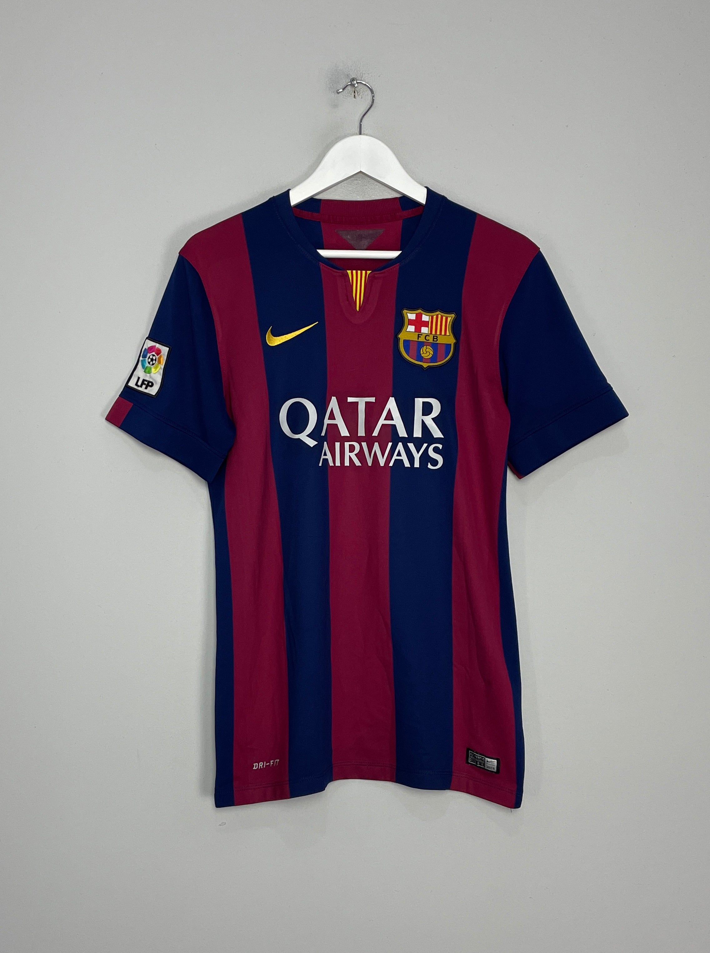 Shop 2014/15 BARCELONA MESSI #10 HOME SHIRT (M) NIKE, classic football shirts, vintage football shirts & retro soccer jerseys at Cult Kits