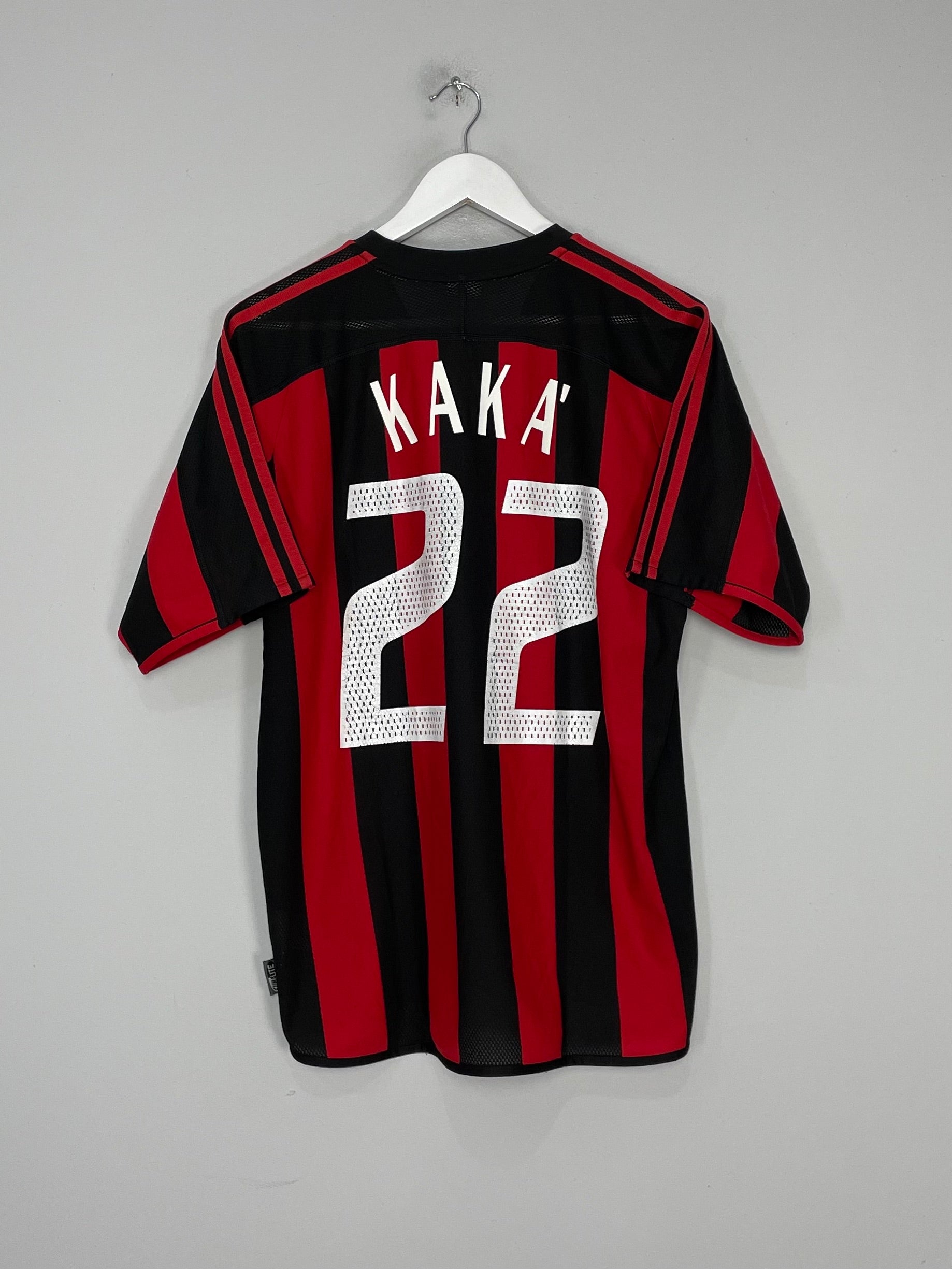 Shop 2003/04 AC MILAN KAKA #22 HOME SHIRT (M) ADIDAS, classic football shirts, vintage football shirts & retro soccer jerseys at Cult Kits