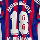 1995/96 BAYERN MUNICH KLINSMANN #18 HOME SHIRT (S) ADIDAS