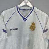 Shop 1990/91 REAL MADRID #9 HOME SHIRT (XL) HUMMEL, classic football shirts, vintage football shirts & retro soccer jerseys at Cult Kits