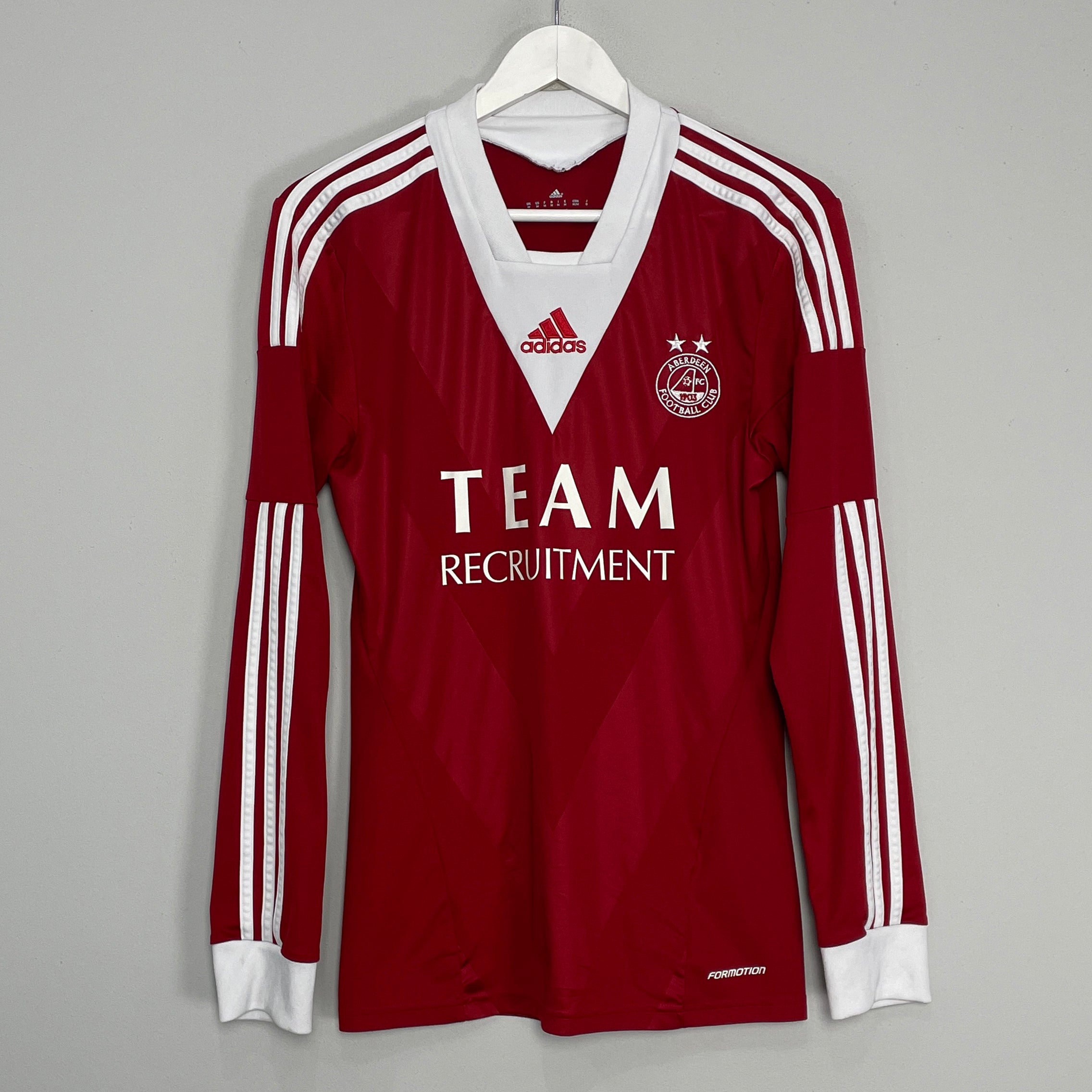 Shop 2013/14 ABERDEEN L/S HOME SHIRT (M) ADIDAS, classic football shirts, vintage football shirts & retro soccer jerseys at Cult Kits