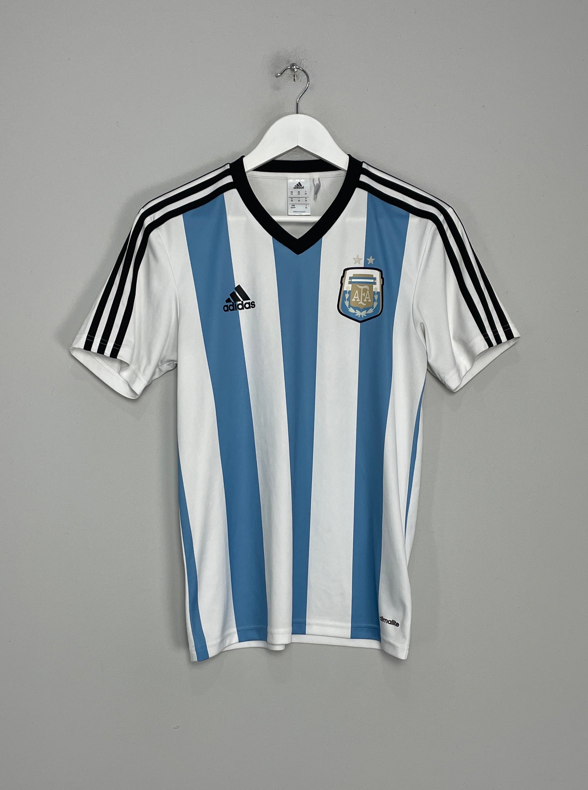 Shop 2013/14 ARGENTINA HOME SHIRT (XS) ADIDAS BASIC, classic football shirts, vintage football shirts & retro soccer jerseys at Cult Kits