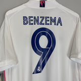 2020/21 REAL MADRID BENZEMA #9 *BNWT* HOME SHIRT (L) ADIDAS