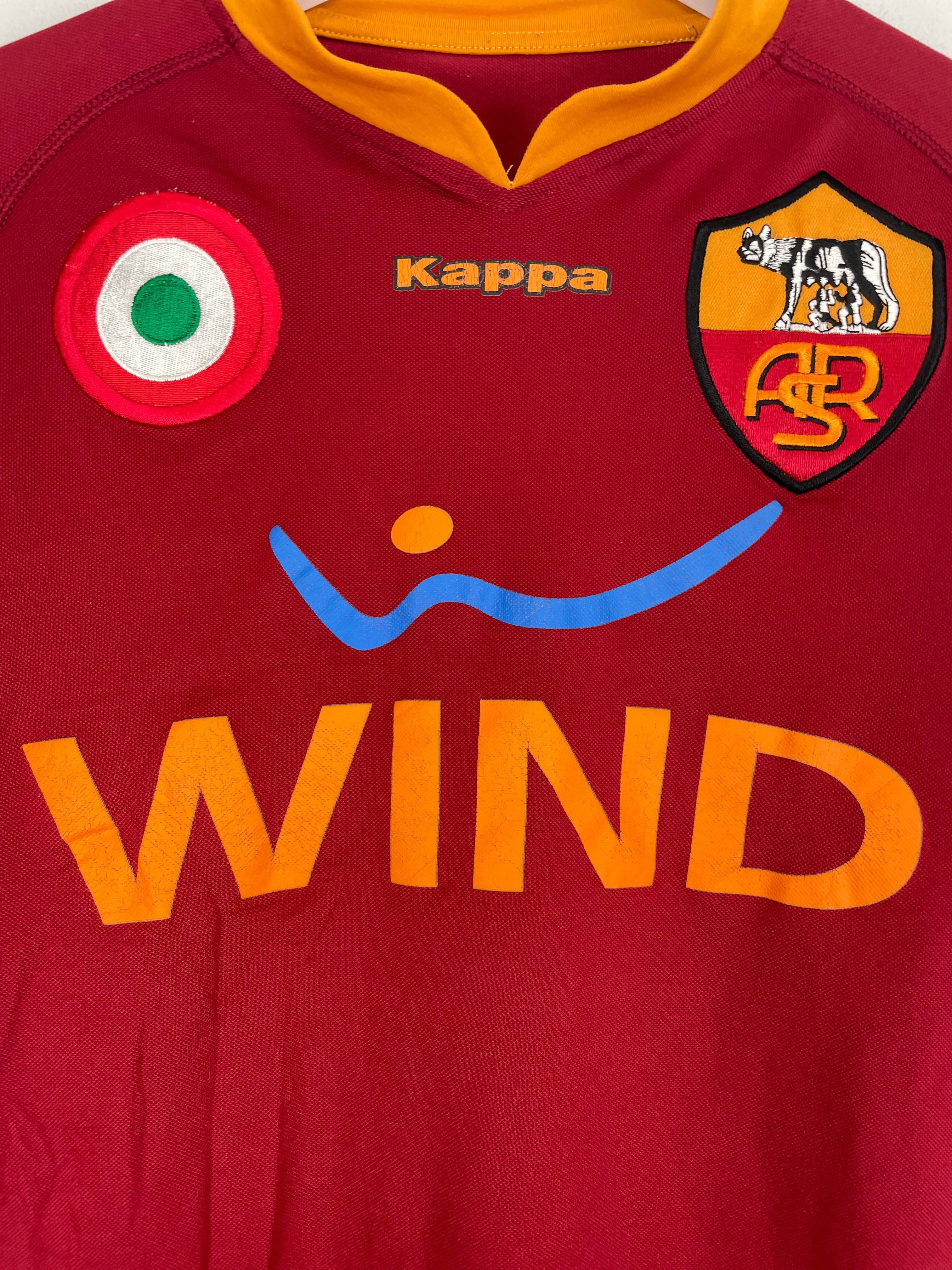 Shop 2007/08 ROMA TOTTI #10 HOME SHIRT (M) KAPPA, classic football shirts, vintage football shirts & retro soccer jerseys at Cult Kits