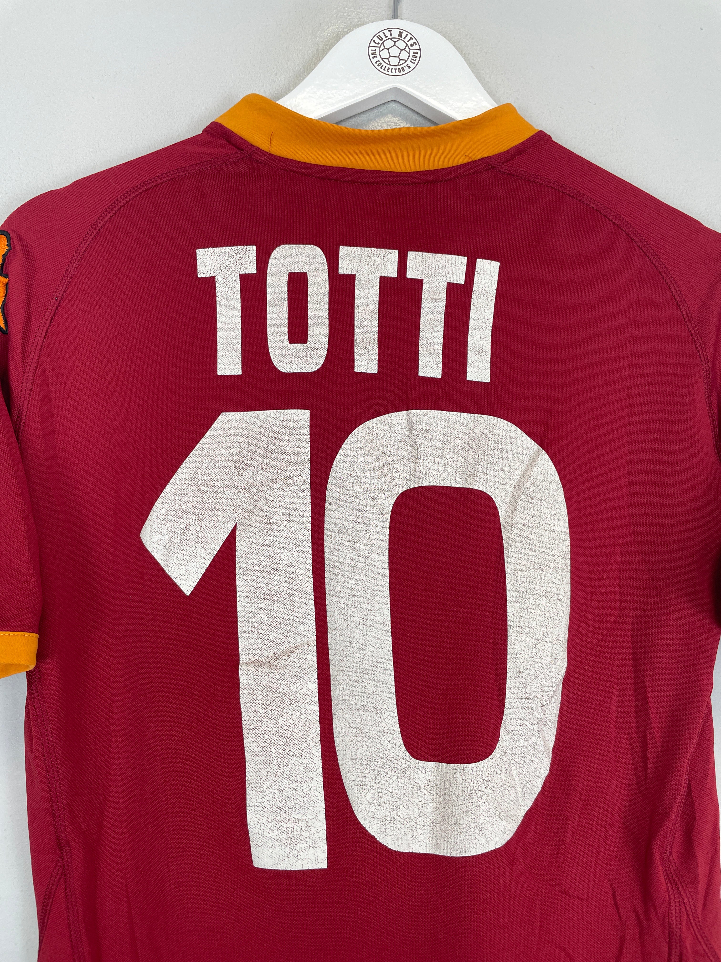 Shop 2007/08 ROMA TOTTI #10 HOME SHIRT (M) KAPPA, classic football shirts, vintage football shirts & retro soccer jerseys at Cult Kits