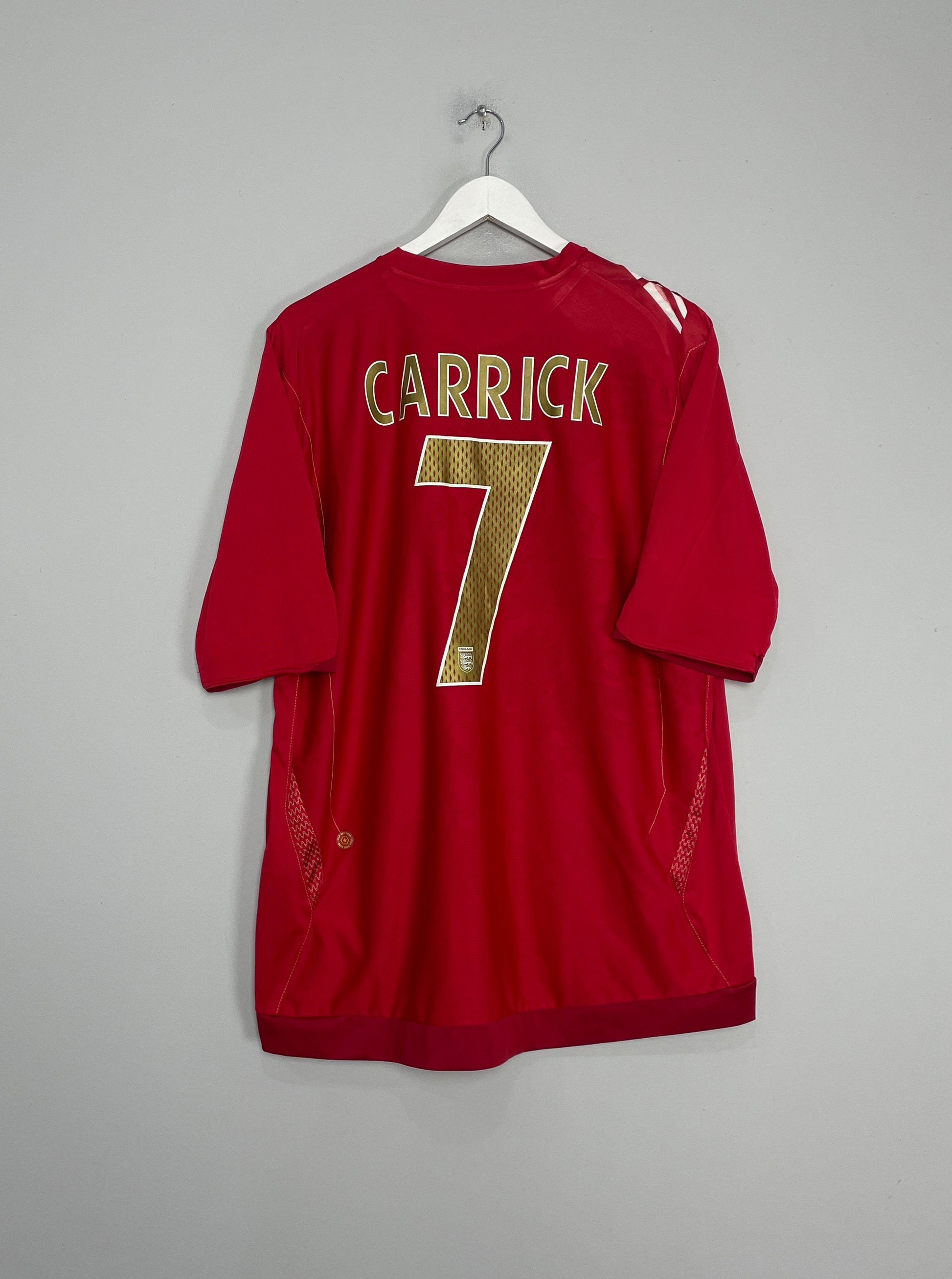2006/08 ENGLAND CARRICK #7 AWAY SHIRT (XXL) UMBRO