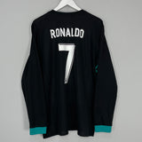 Shop 2017/18 REAL MADRID RONALDO #7 L/S AWAY SHIRT (XL) ADIDAS, classic football shirts, vintage football shirts & retro soccer jerseys at Cult Kits