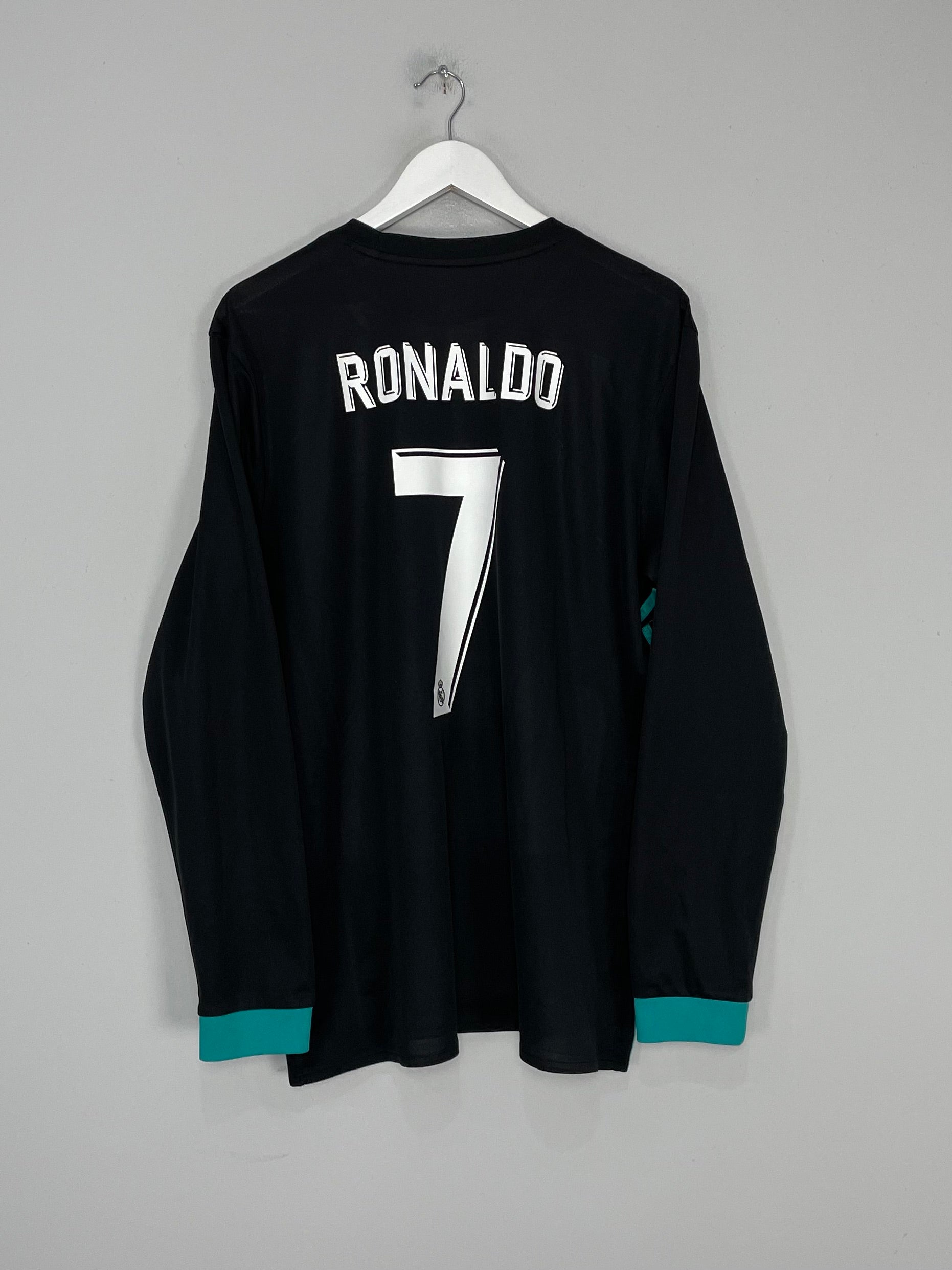 Shop 2017/18 REAL MADRID RONALDO #7 L/S AWAY SHIRT (XL) ADIDAS, classic football shirts, vintage football shirts & retro soccer jerseys at Cult Kits