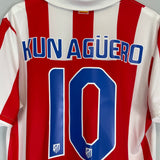 2010/12 ATLETICO MADRID KUN AGUERO #10 HOME SHIRT (L) NIKE