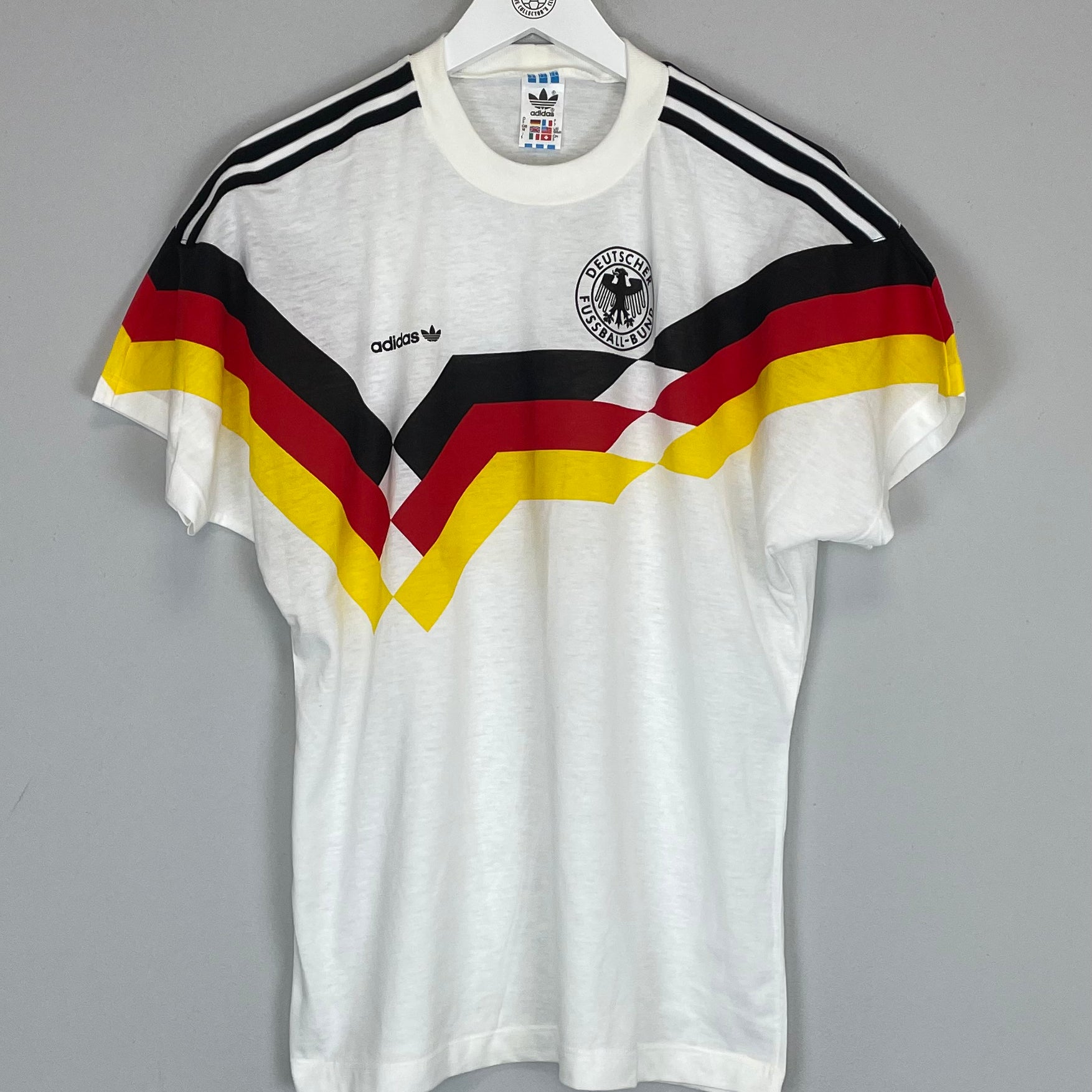 Shop 1990/92 GERMANY *MINT* T-SHIRT (S) ADIDAS, classic football shirts, vintage football shirts & retro soccer jerseys at Cult Kits