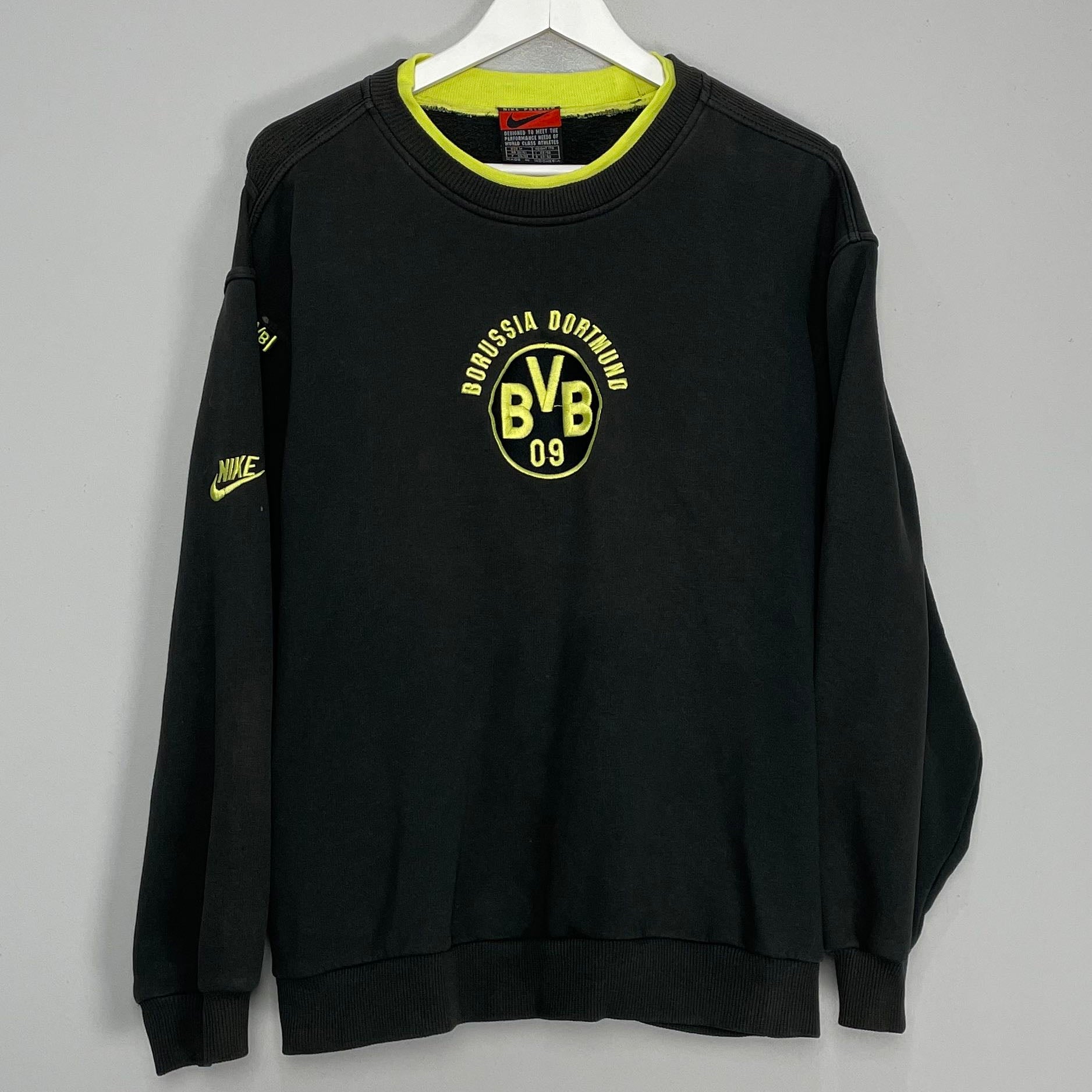 Shop 1996/97 DORTMUND JUMPER (M) NIKE, classic football shirts, vintage football shirts & retro soccer jerseys at Cult Kits