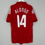 Shop 2008/10 LIVERPOOL ALONSO #14 HOME SHIRT (L) ADIDAS, classic football shirts, vintage football shirts & retro soccer jerseys at Cult Kits