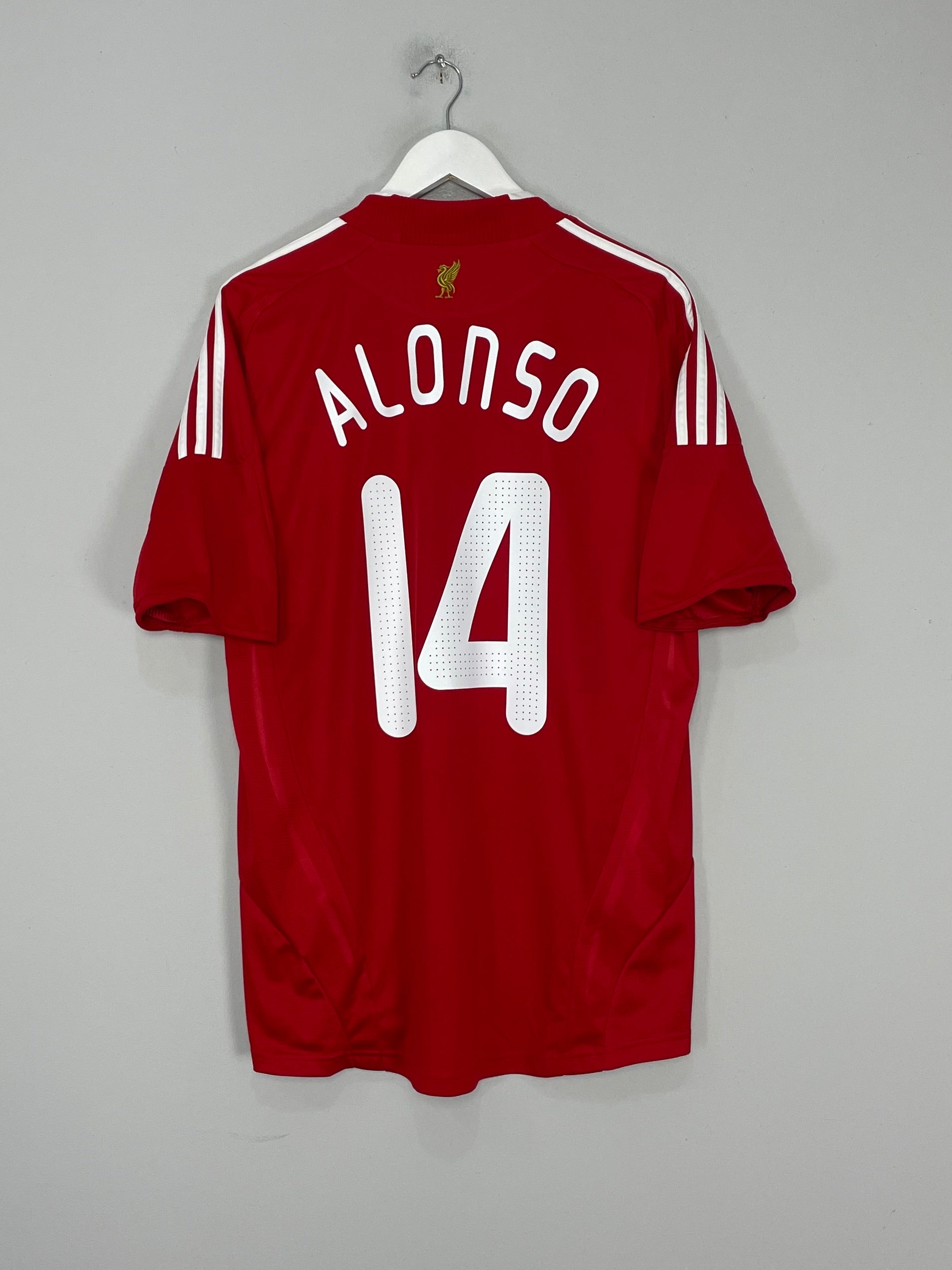Shop 2008/10 LIVERPOOL ALONSO #14 HOME SHIRT (L) ADIDAS, classic football shirts, vintage football shirts & retro soccer jerseys at Cult Kits