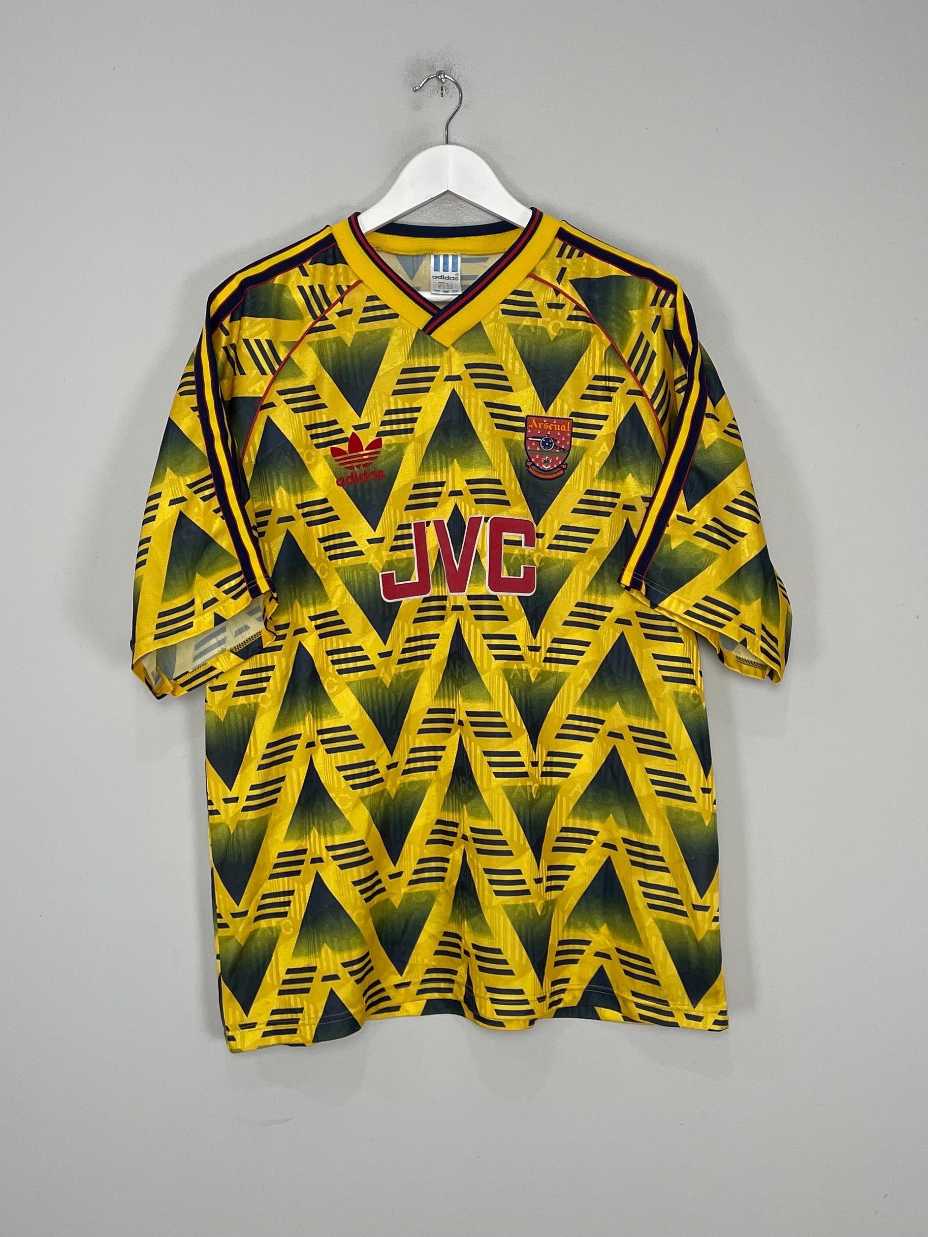 Shop 1991/93 ARSENAL AWAY SHIRT (XL) ADIDAS, classic football shirts, vintage football shirts & retro soccer jerseys at Cult Kits