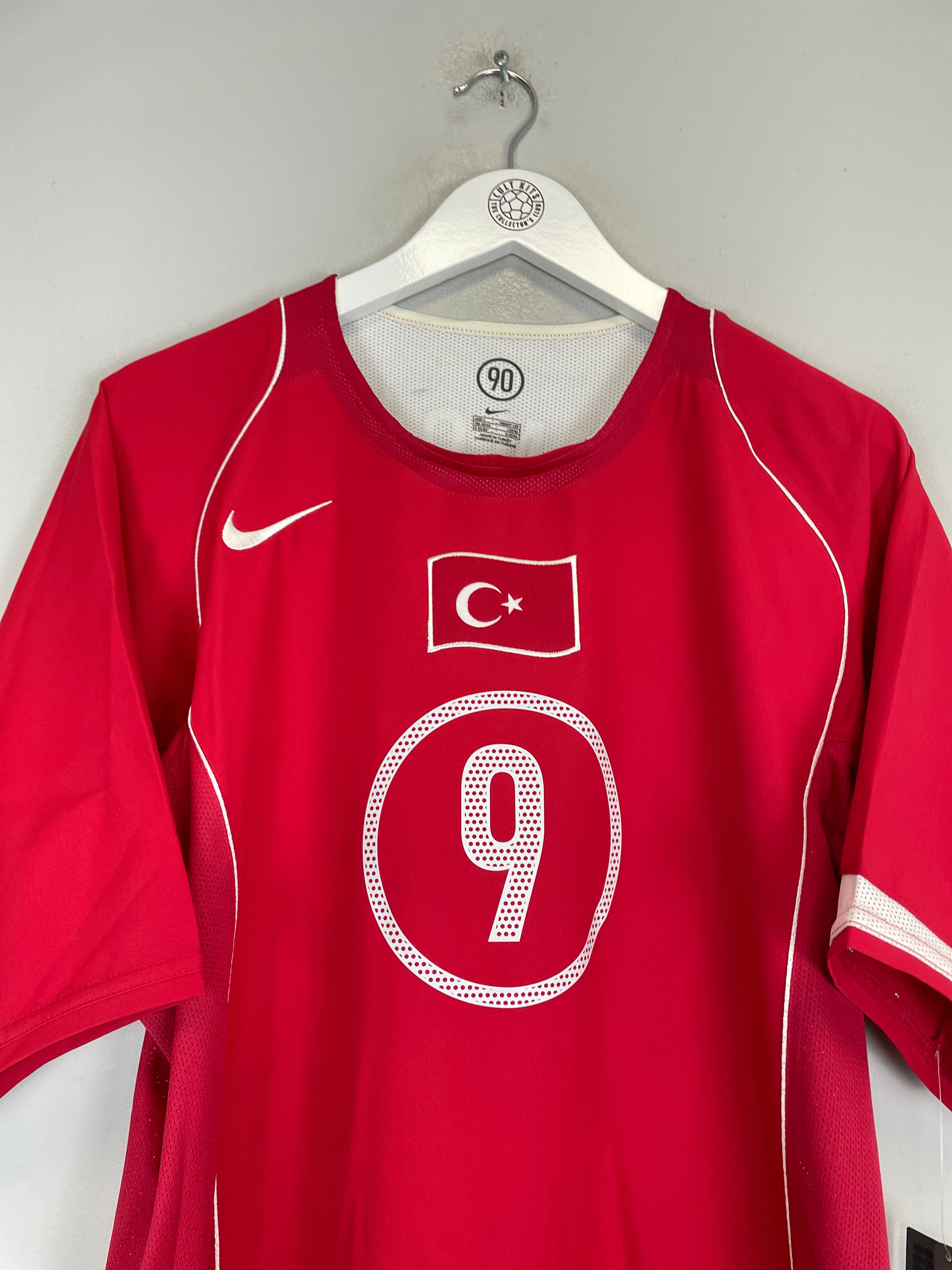 Shop 2004/06 TURKEY HAKAN SUKER #9 *BNWT* HOME SHIRT (L) NIKE, classic football shirts, vintage football shirts & retro soccer jerseys at Cult Kits