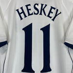 Shop 2001/03 ENGLAND HESKEY #11 HOME SHIRT (M) UMBRO, classic football shirts, vintage football shirts & retro soccer jerseys at Cult Kits