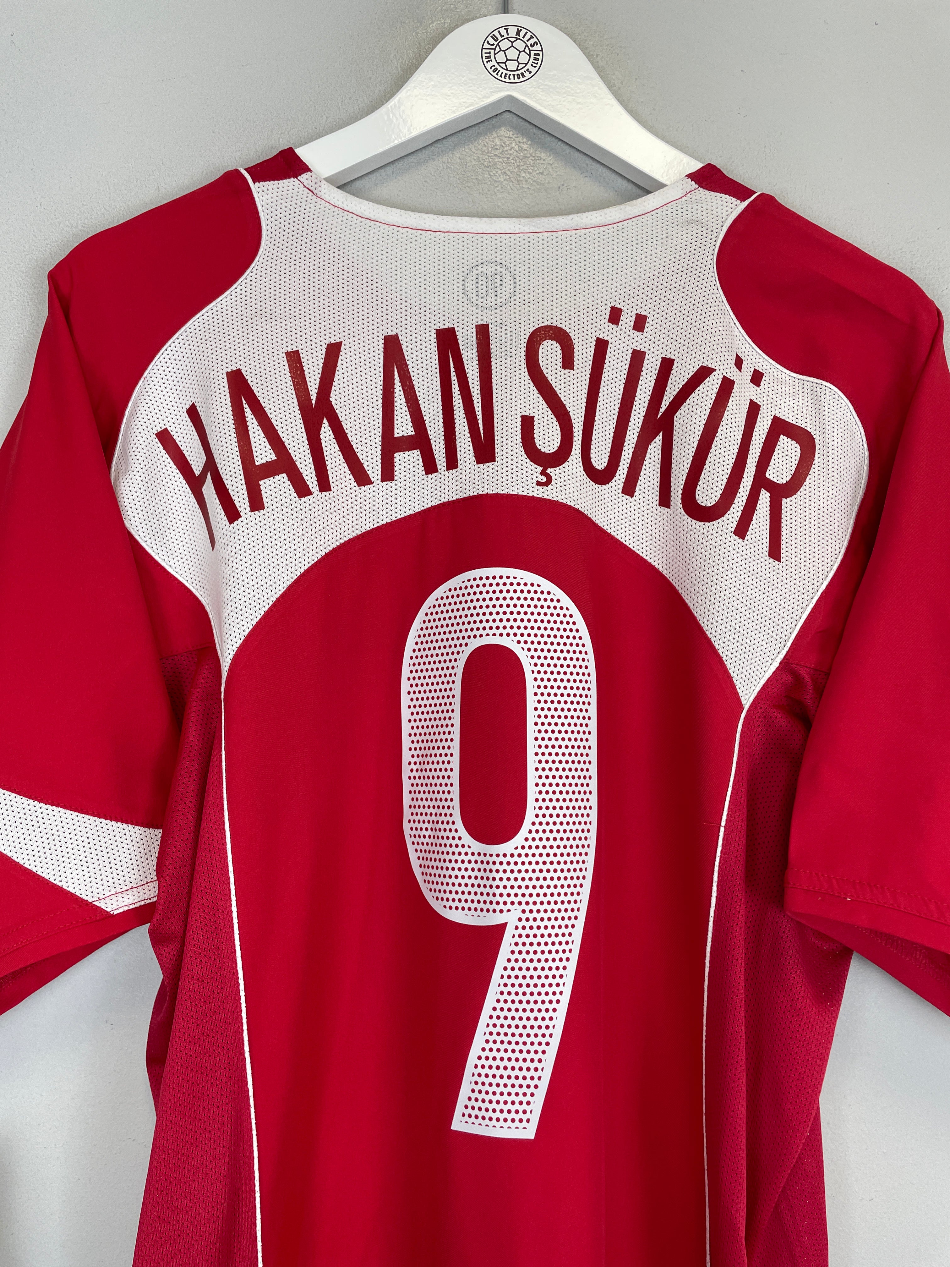 Shop 2004/06 TURKEY HAKAN SUKER #9 *BNWT* HOME SHIRT (L) NIKE, classic football shirts, vintage football shirts & retro soccer jerseys at Cult Kits