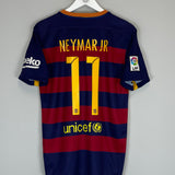 2015/16 BARCELONA NEYMAR JR #11 HOME SHIRT (M) NIKE