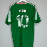1990/91 IRELAND KEANE #10 HOME SHIRT (XL) ADIDAS