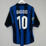 Shop 2000/01 INTER MILAN BAGGIO #10 HOME SHIRT (L) NIKE, classic football shirts, vintage football shirts & retro soccer jerseys at Cult Kits