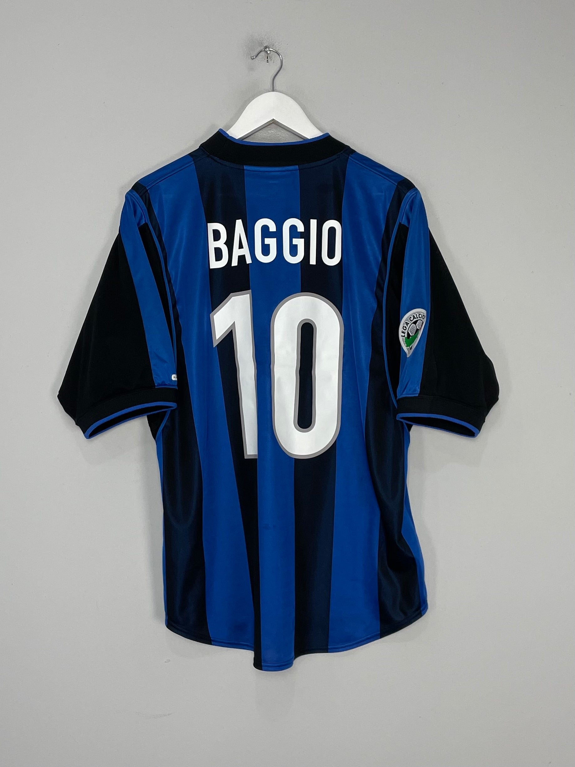Shop 2000/01 INTER MILAN BAGGIO #10 HOME SHIRT (L) NIKE, classic football shirts, vintage football shirts & retro soccer jerseys at Cult Kits