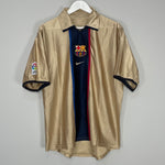 Shop 2001/03 BARCELONA AWAY SHIRT (L) NIKE, classic football shirts, vintage football shirts & retro soccer jerseys at Cult Kits