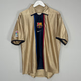 Shop 2001/03 BARCELONA AWAY SHIRT (L) NIKE, classic football shirts, vintage football shirts & retro soccer jerseys at Cult Kits