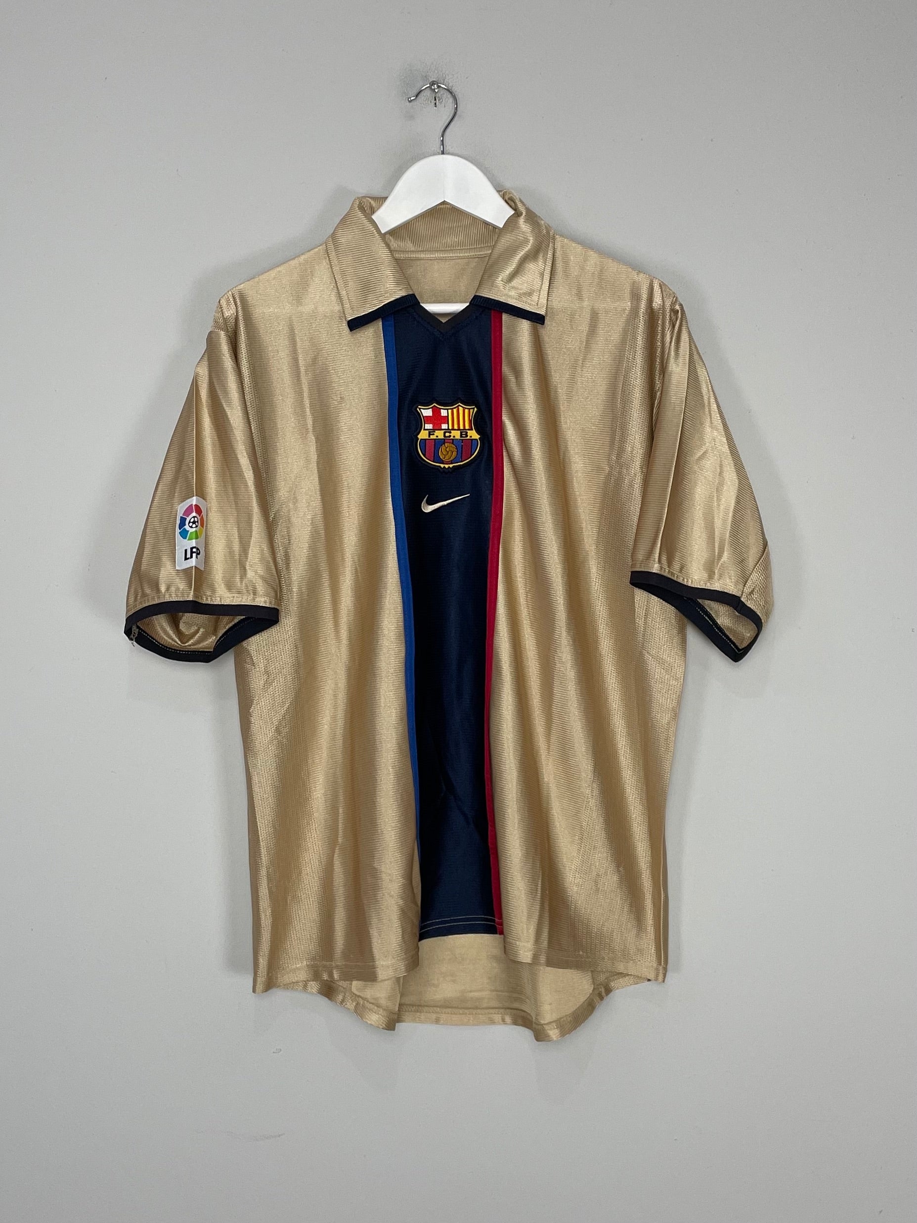 Shop 2001/03 BARCELONA AWAY SHIRT (L) NIKE, classic football shirts, vintage football shirts & retro soccer jerseys at Cult Kits