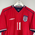 Shop 2002/04 ENGLAND HESKEY #11 AWAY SHIRT (L) UMBRO, classic football shirts, vintage football shirts & retro soccer jerseys at Cult Kits