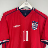 Shop 2002/04 ENGLAND HESKEY #11 AWAY SHIRT (L) UMBRO, classic football shirts, vintage football shirts & retro soccer jerseys at Cult Kits