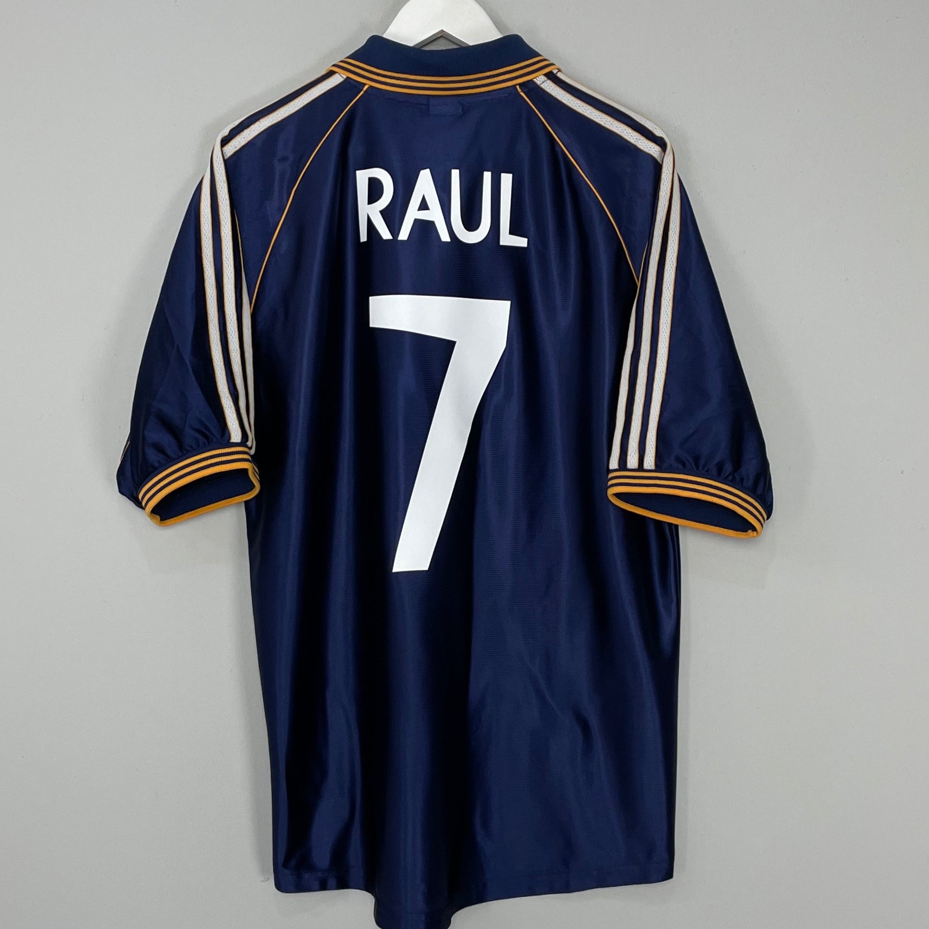 Shop 1998/99 REAL MADRID RAUL #7 THIRD SHIRT (L) ADIDAS, classic football shirts, vintage football shirts & retro soccer jerseys at Cult Kits