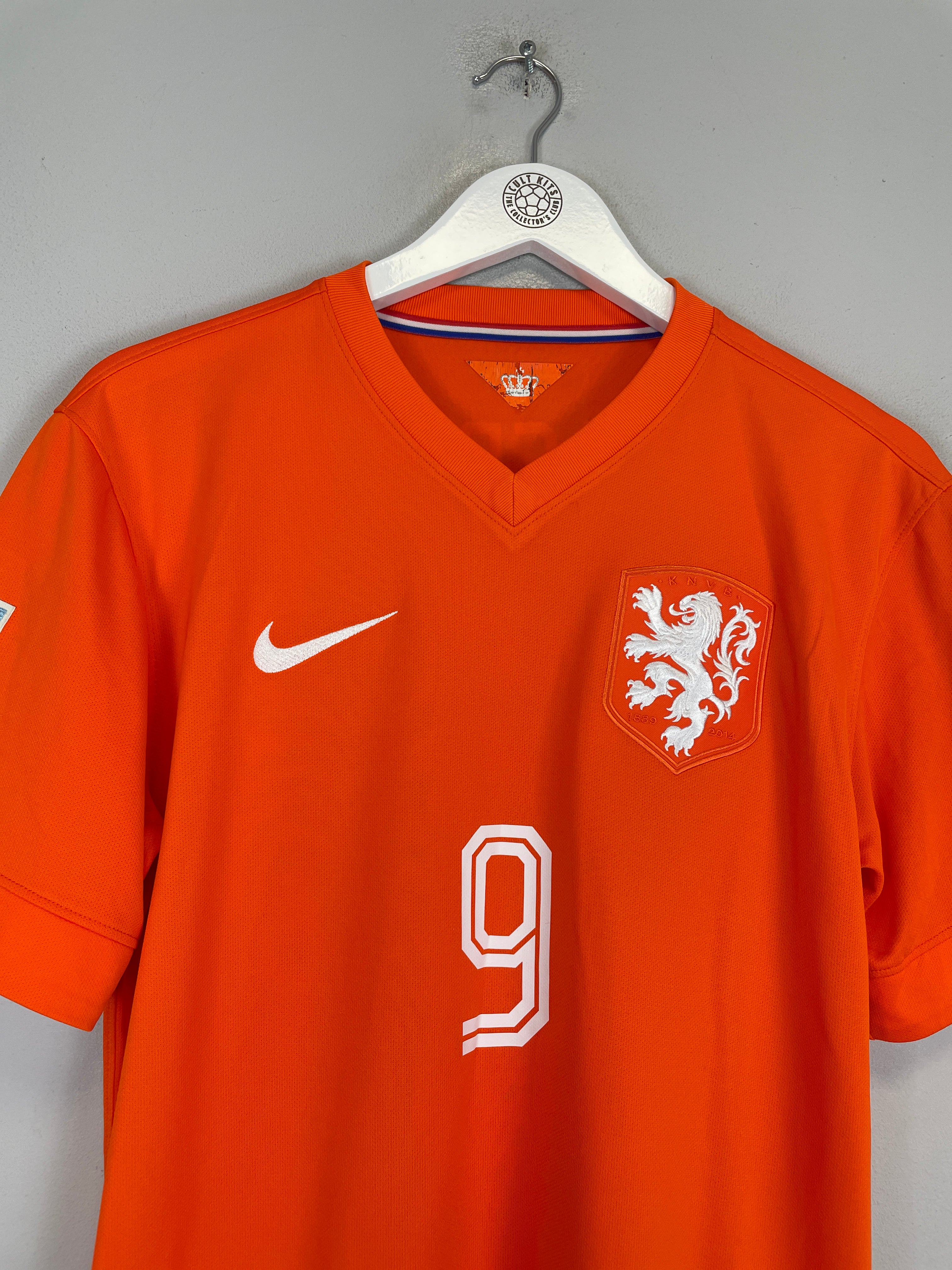 Shop 2014/15 NETHERLANDS V.PERSIE #9 HOME SHIRT (M) NIKE, classic football shirts, vintage football shirts & retro soccer jerseys at Cult Kits