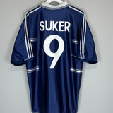 1998/99 REAL MADRID SUKER #9 AWAY SHIRT (XL) ADIDAS