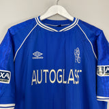 Shop 1999/01 CHELSEA ZOLA #25 FA CUP HOME SHIRT (XL) UMBRO, classic football shirts, vintage football shirts & retro soccer jerseys at Cult Kits