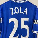 Shop 1999/01 CHELSEA ZOLA #25 FA CUP HOME SHIRT (XL) UMBRO, classic football shirts, vintage football shirts & retro soccer jerseys at Cult Kits