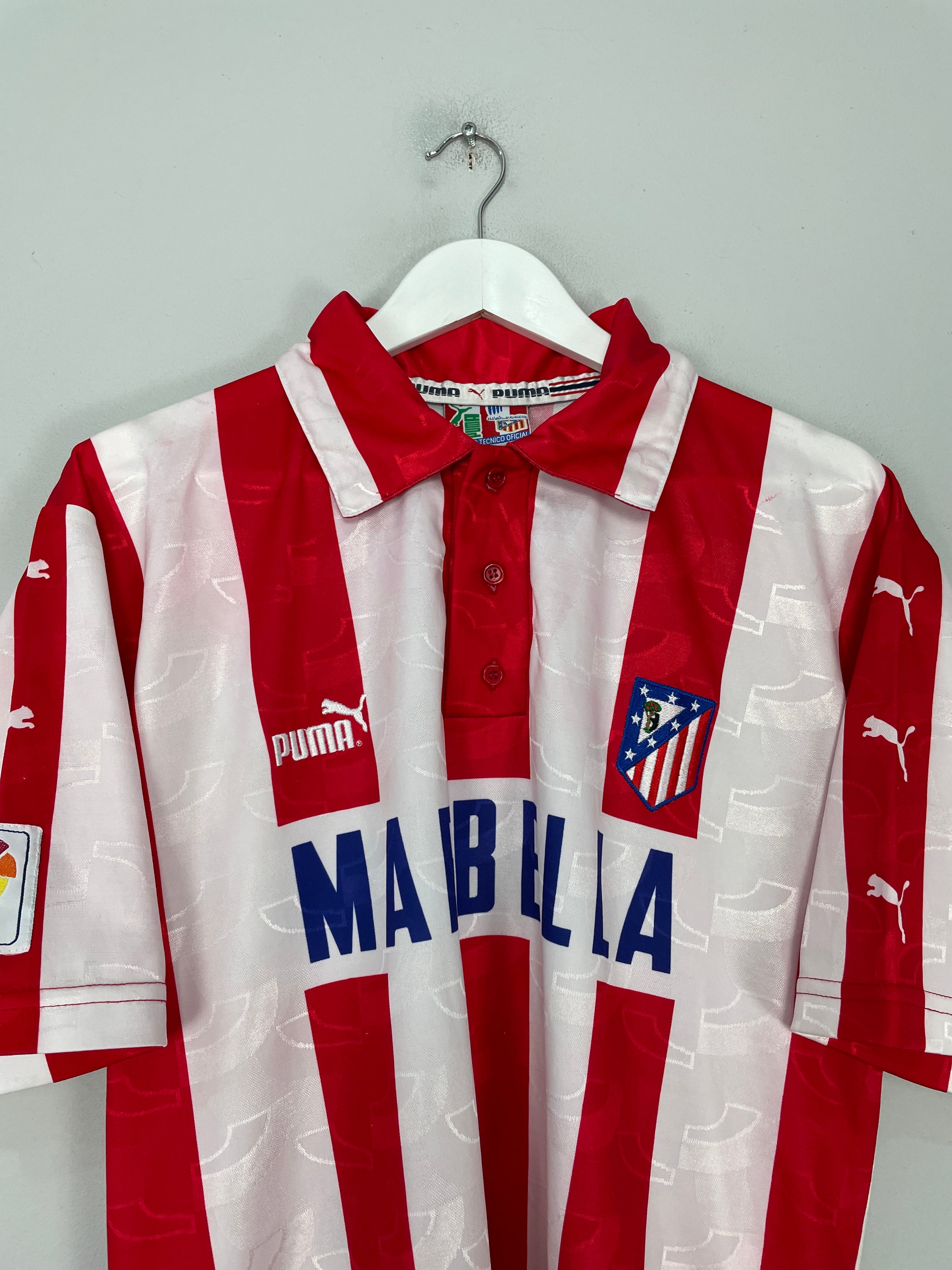 Shop 1997/98 ATLETICO MADRID VIERI #9 HOME SHIRT (L) PUMA, classic football shirts, vintage football shirts & retro soccer jerseys at Cult Kits