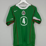Shop 2005/06 MEXICO R.MARQUEZ #4 HOME SHIRT (M) NIKE, classic football shirts, vintage football shirts & retro soccer jerseys at Cult Kits