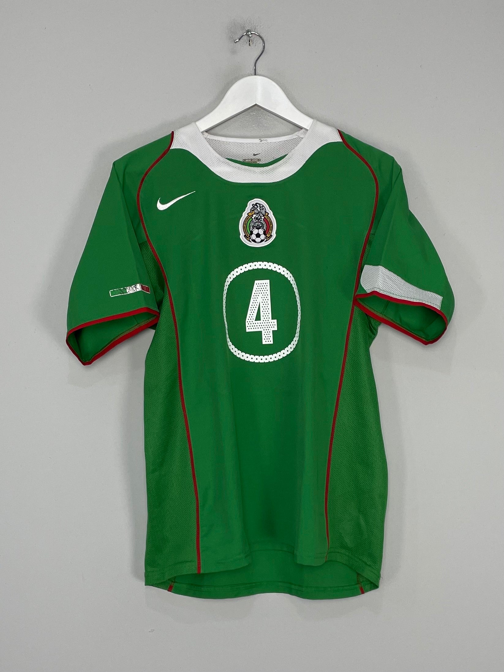 Shop 2005/06 MEXICO R.MARQUEZ #4 HOME SHIRT (M) NIKE, classic football shirts, vintage football shirts & retro soccer jerseys at Cult Kits