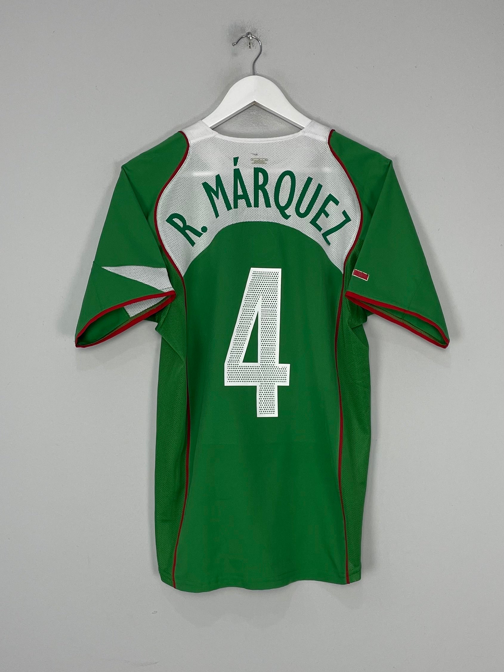 Shop 2005/06 MEXICO R.MARQUEZ #4 HOME SHIRT (M) NIKE, classic football shirts, vintage football shirts & retro soccer jerseys at Cult Kits