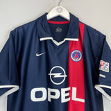 Shop 2001/02 PSG RONALDINHO #21 HOME SHIRT (L) NIKE, classic football shirts, vintage football shirts & retro soccer jerseys at Cult Kits