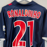 Shop 2001/02 PSG RONALDINHO #21 HOME SHIRT (L) NIKE, classic football shirts, vintage football shirts & retro soccer jerseys at Cult Kits
