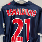 Shop 2001/02 PSG RONALDINHO #21 HOME SHIRT (L) NIKE, classic football shirts, vintage football shirts & retro soccer jerseys at Cult Kits