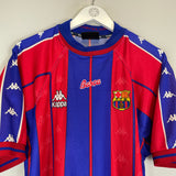 Shop 1997/98 BARCELONA RIVALDO #11 HOME SHIRT (L) KAPPA, classic football shirts, vintage football shirts & retro soccer jerseys at Cult Kits