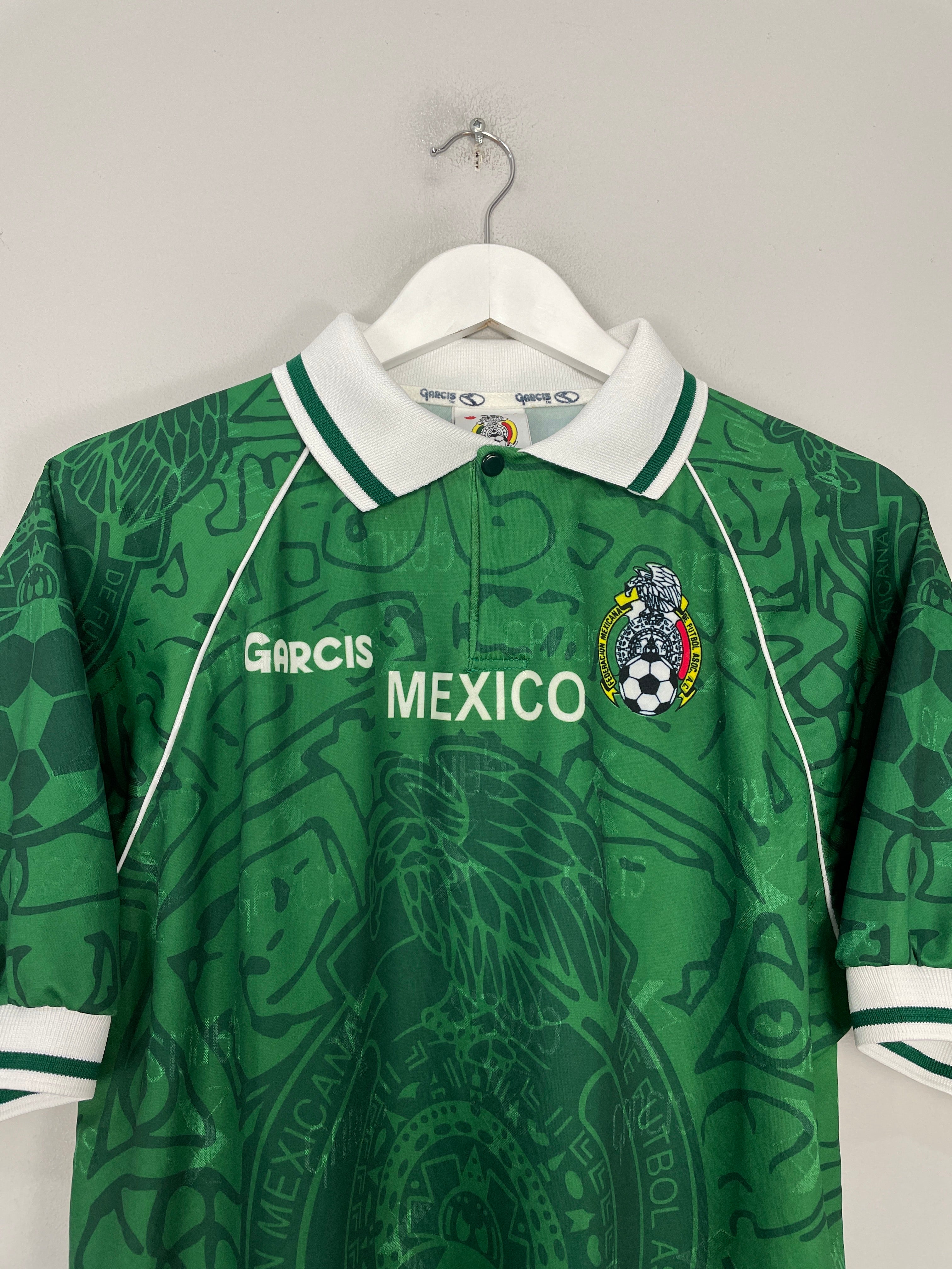 Shop 1999 MEXICO HOME SHIRT (M) GARCIS, classic football shirts, vintage football shirts & retro soccer jerseys at Cult Kits