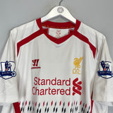 Shop 2013/14 LIVERPOOL GERRARD #8 AWAY SHIRT (XL) WARRIOR, classic football shirts, vintage football shirts & retro soccer jerseys at Cult Kits