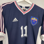 Shop 1998/99 YUGOSLAVIA MIHAJLOVIC #11 HOME SHIRT (M) ADIDAS, classic football shirts, vintage football shirts & retro soccer jerseys at Cult Kits